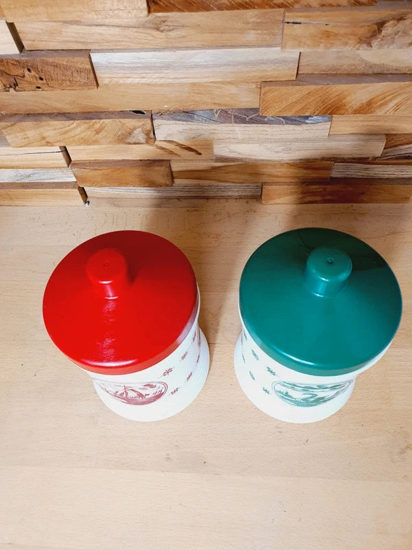 Lot de 2 Bocaux Milk Glass "Folklore Hollandais" : Le Chic Rétro-Pop (70's) 🇳🇱 - LVR