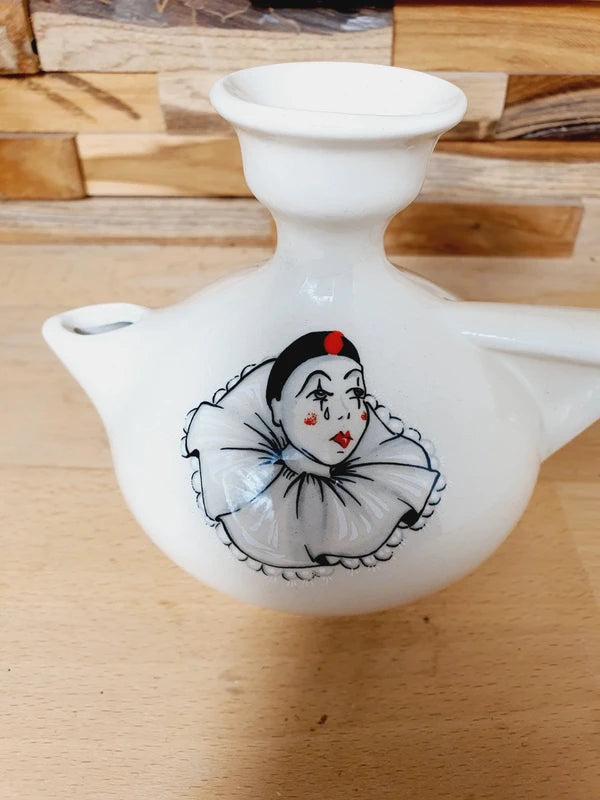 Lampe à Huile / Bougeoir Pierrot : Nostalgie Romantique Marisa Italy - LVR