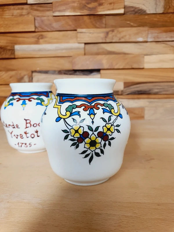 Paire de Pots à Moutarde Bocquet Yvetot : Charme Bistrot & Normandie (Années 60) 🇫🇷 - LVR