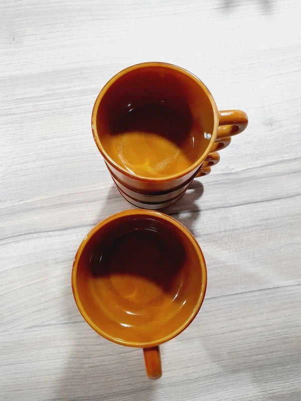 Lot de 8 Tasses à Café Arcopal "Volcan" : L'Esprit Pop des Années 70