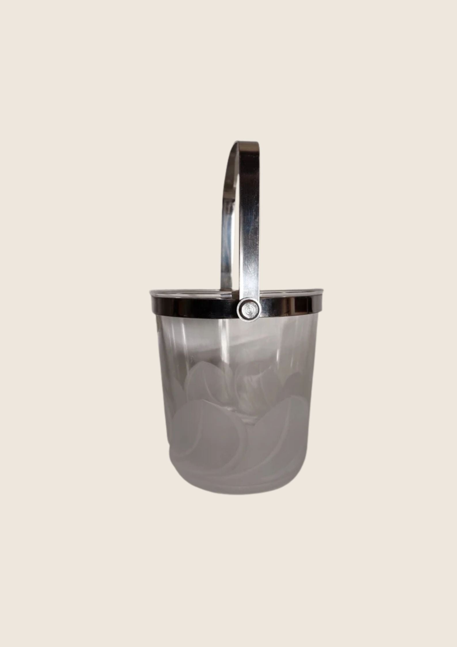 Seau à Glaçons JG Durand en Cristal 24% – Motif Feuilles Givré (Vintage 70s) - LVR