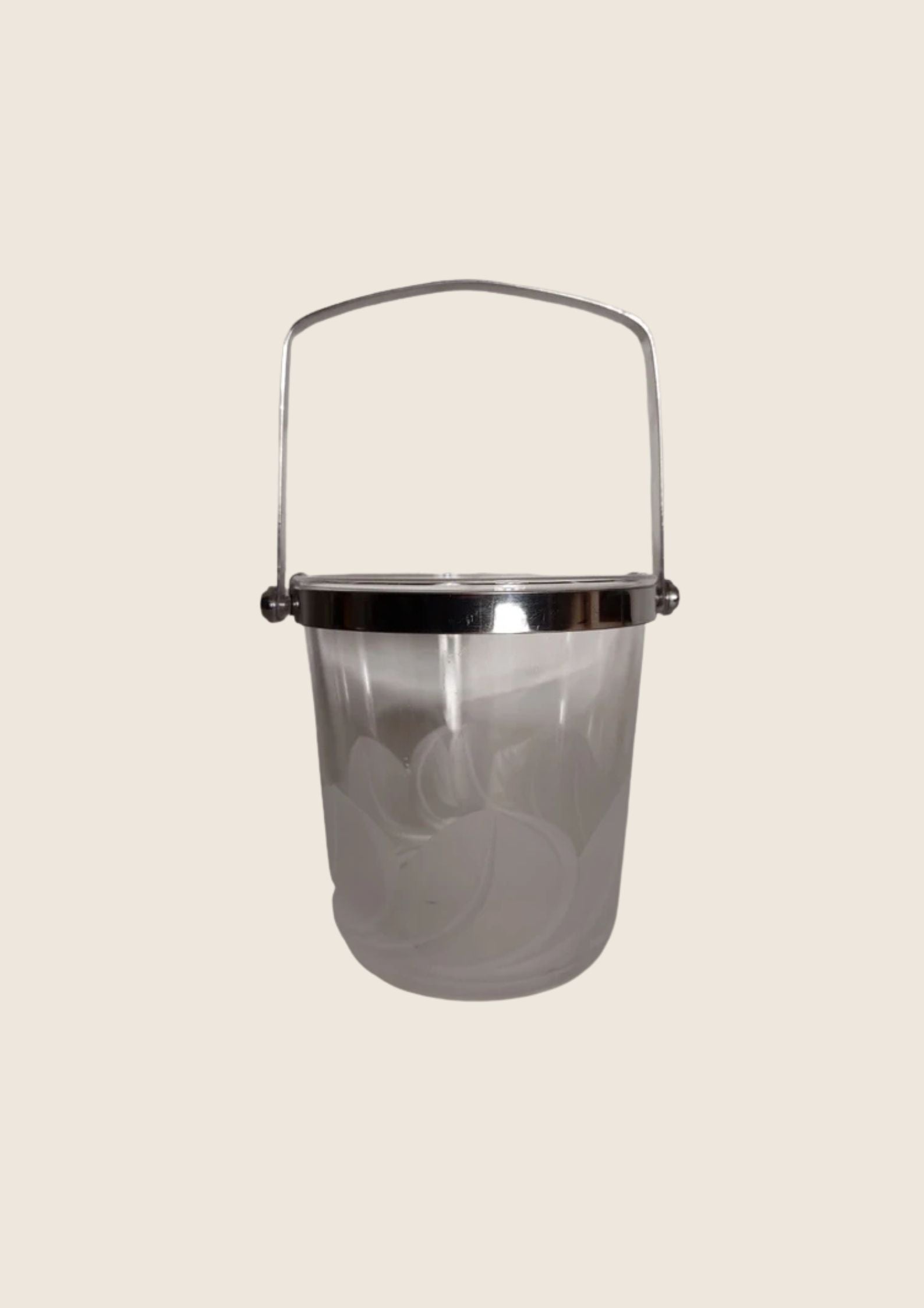 Seau à Glaçons JG Durand en Cristal 24% – Motif Feuilles Givré (Vintage 70s) - LVR
