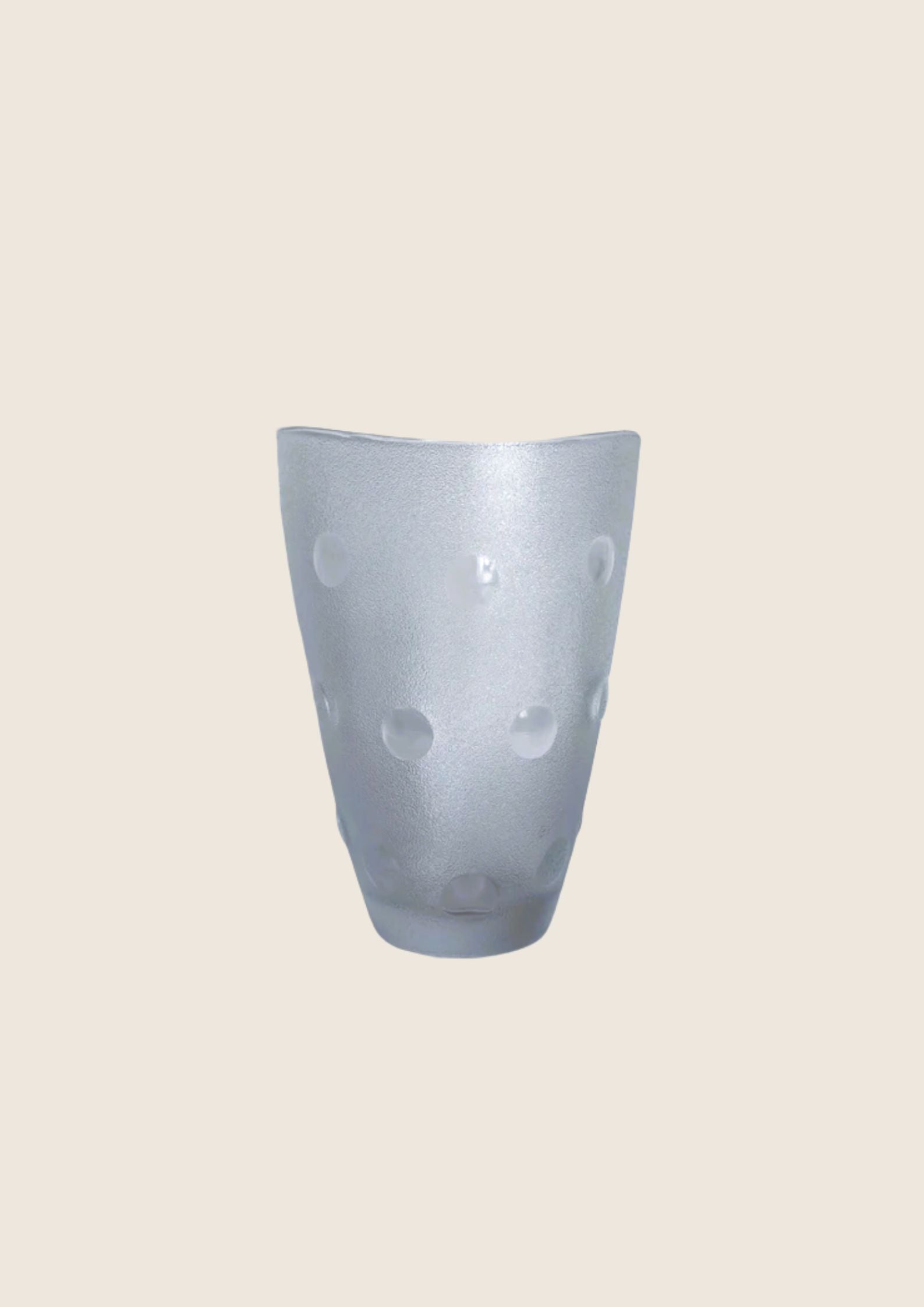 Vase Pop "Dots" en Verre Dépoli – Design Italien (Vintage 70s) 24 cm - LVR