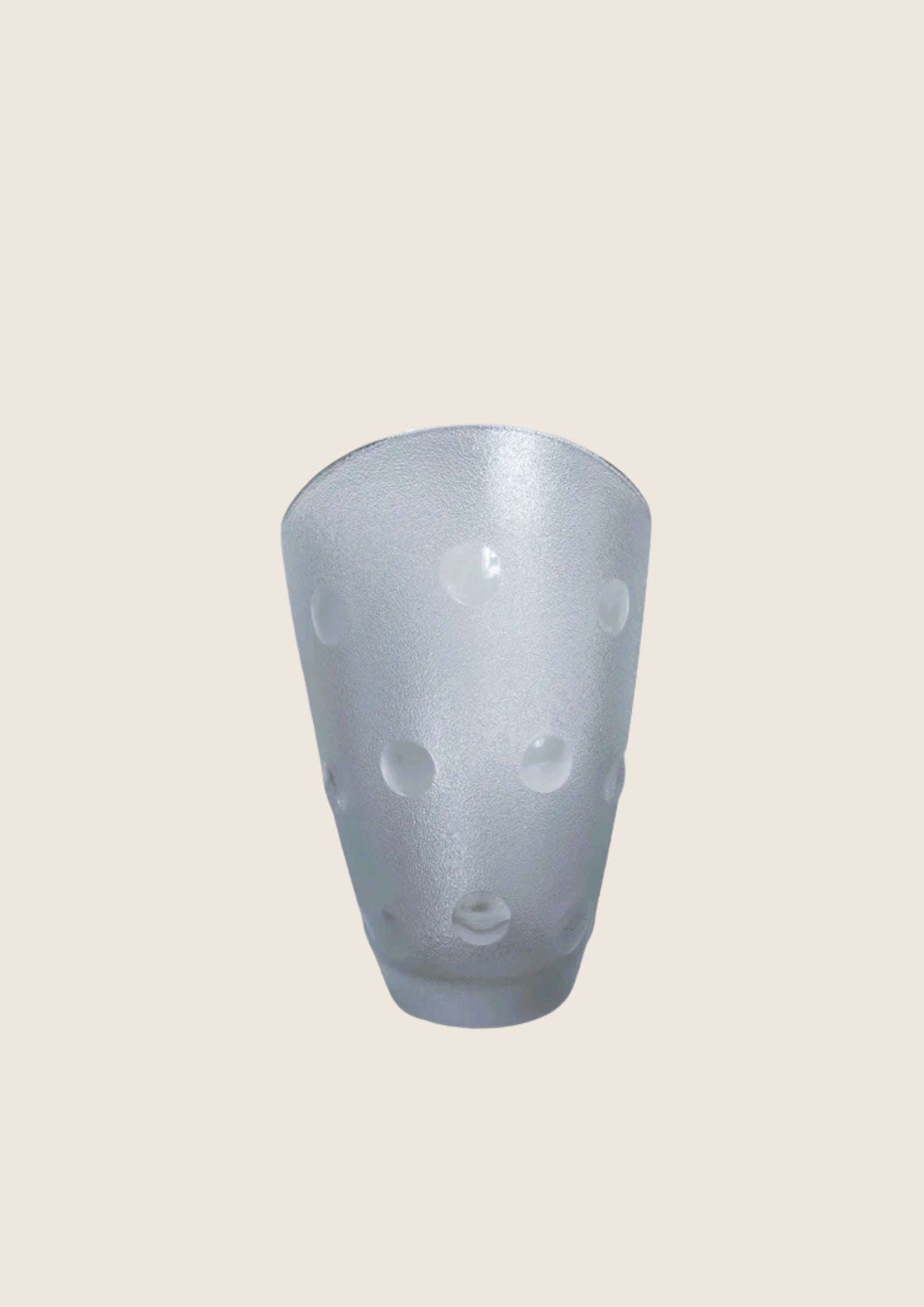 Vase Pop "Dots" en Verre Dépoli – Design Italien (Vintage 70s) 24 cm - LVR