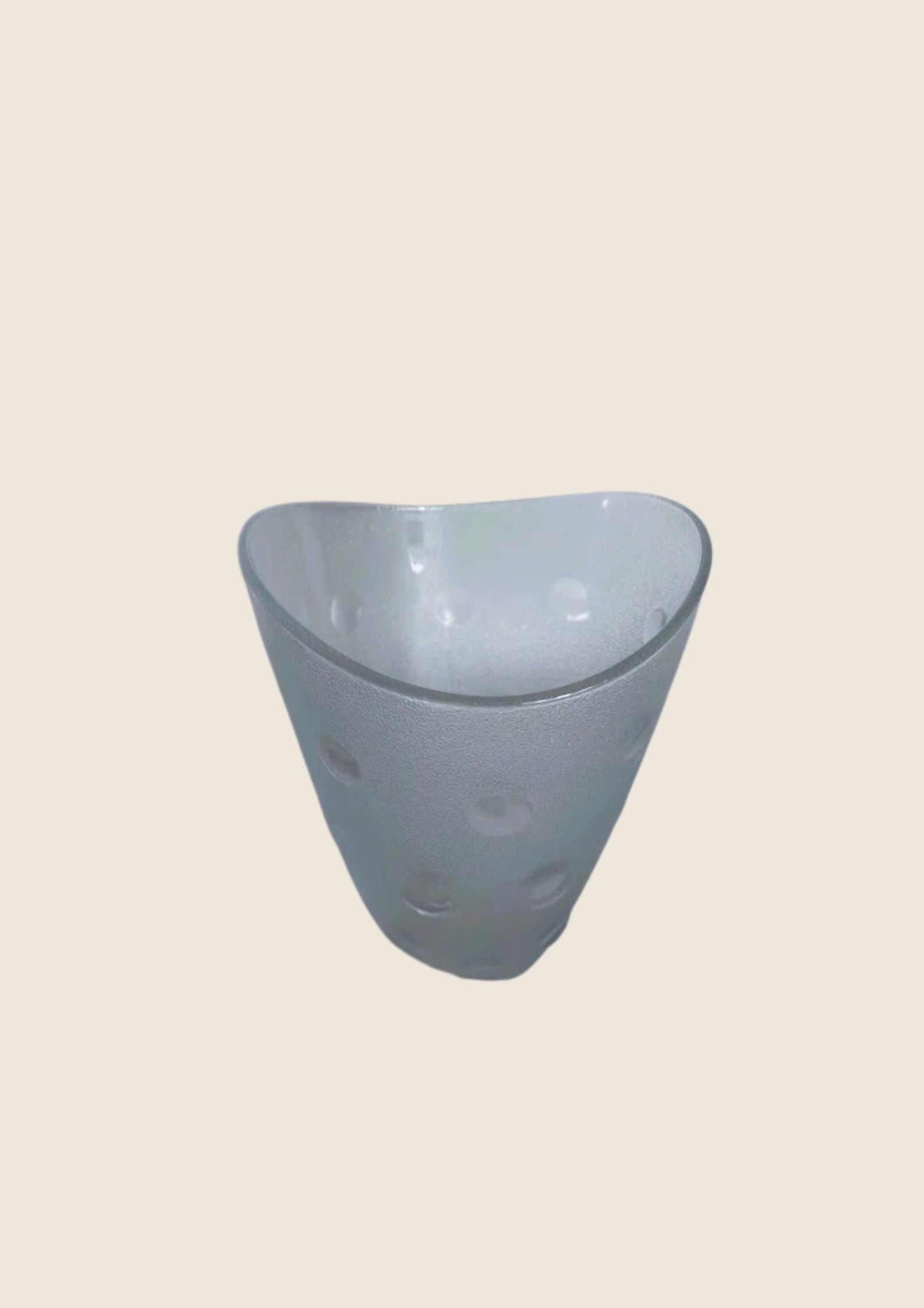 Vase Pop "Dots" en Verre Dépoli – Design Italien (Vintage 70s) 24 cm - LVR