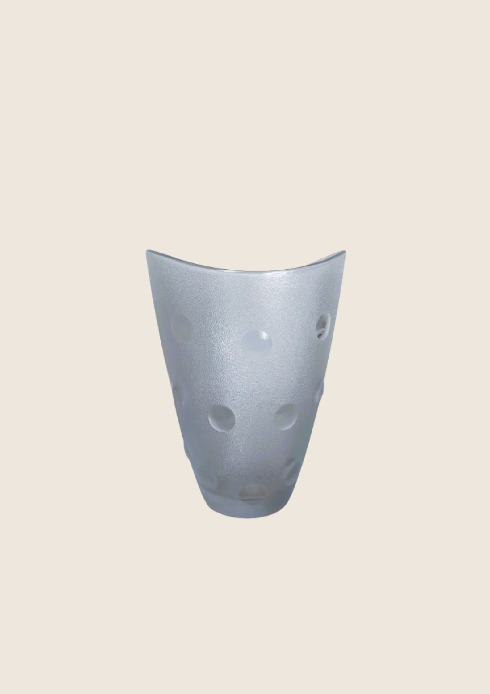 Vase Pop "Dots" en Verre Dépoli – Design Italien (Vintage 70s) 24 cm - LVR