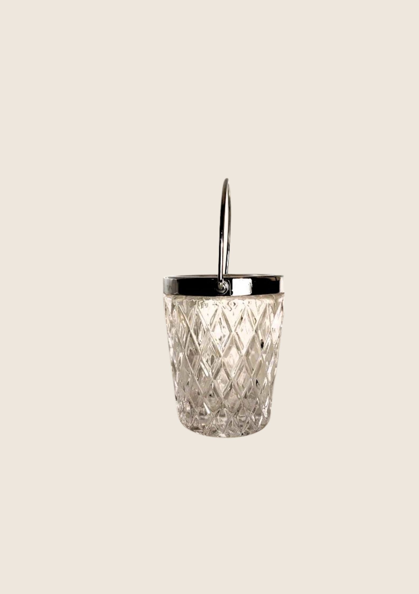 Le Bijou de l'Apéro : Seau à Glaçons en Cristal Taillé Diamant – Vintage 50s-60s - LVR
