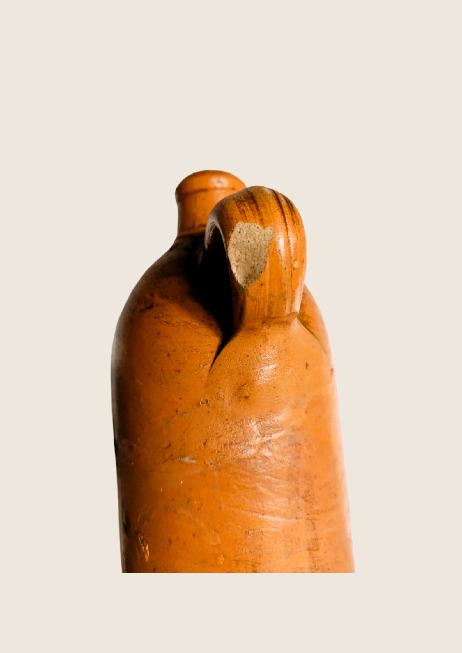 Bouteille Selters Antique en Grès Brun – Sceau "Schwalheim" (1860-1900) 29 cm - LVR
