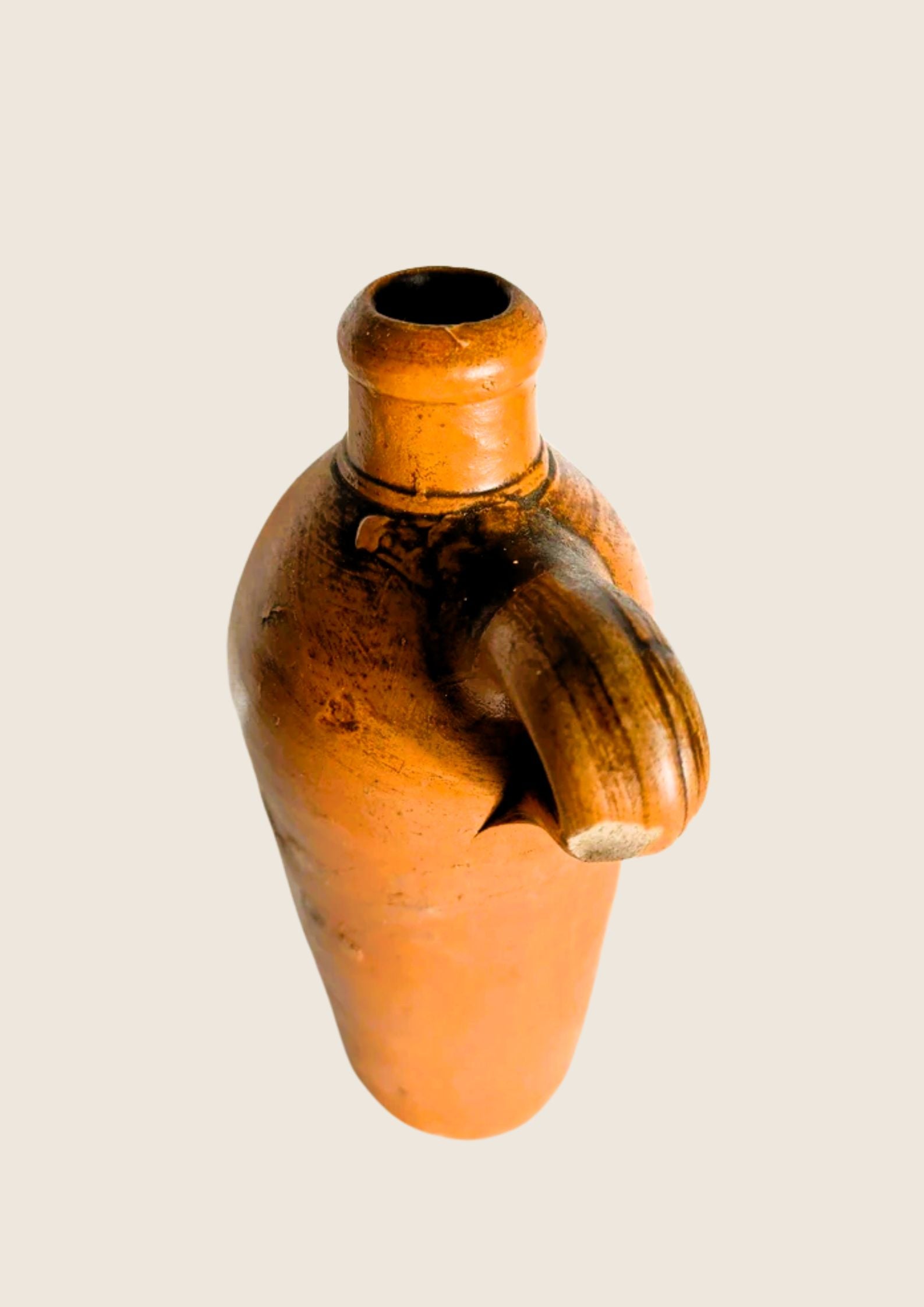 Bouteille Selters Antique en Grès Brun – Sceau "Schwalheim" (1860-1900) 29 cm - LVR