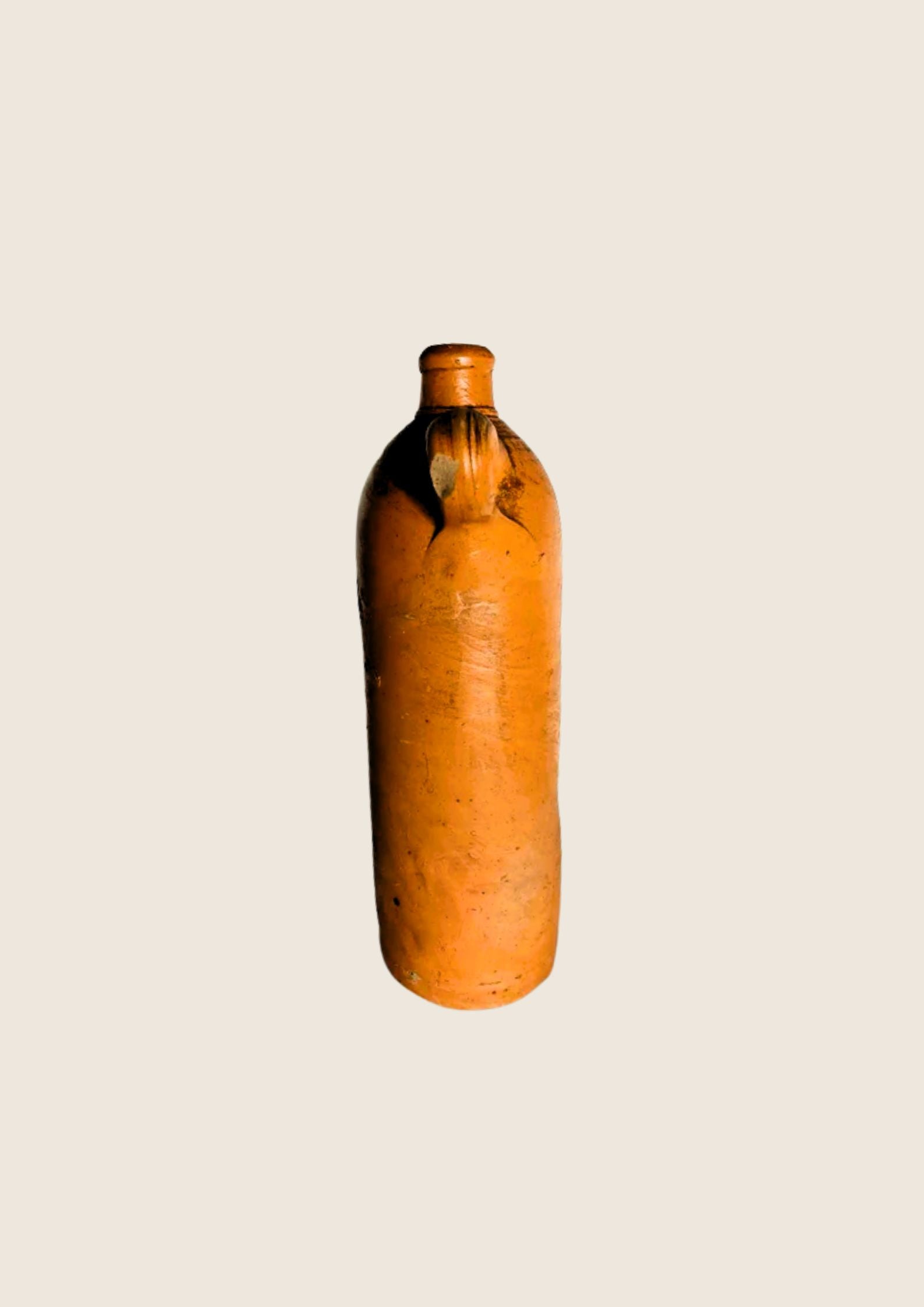 Bouteille Selters Antique en Grès Brun – Sceau "Schwalheim" (1860-1900) 29 cm - LVR