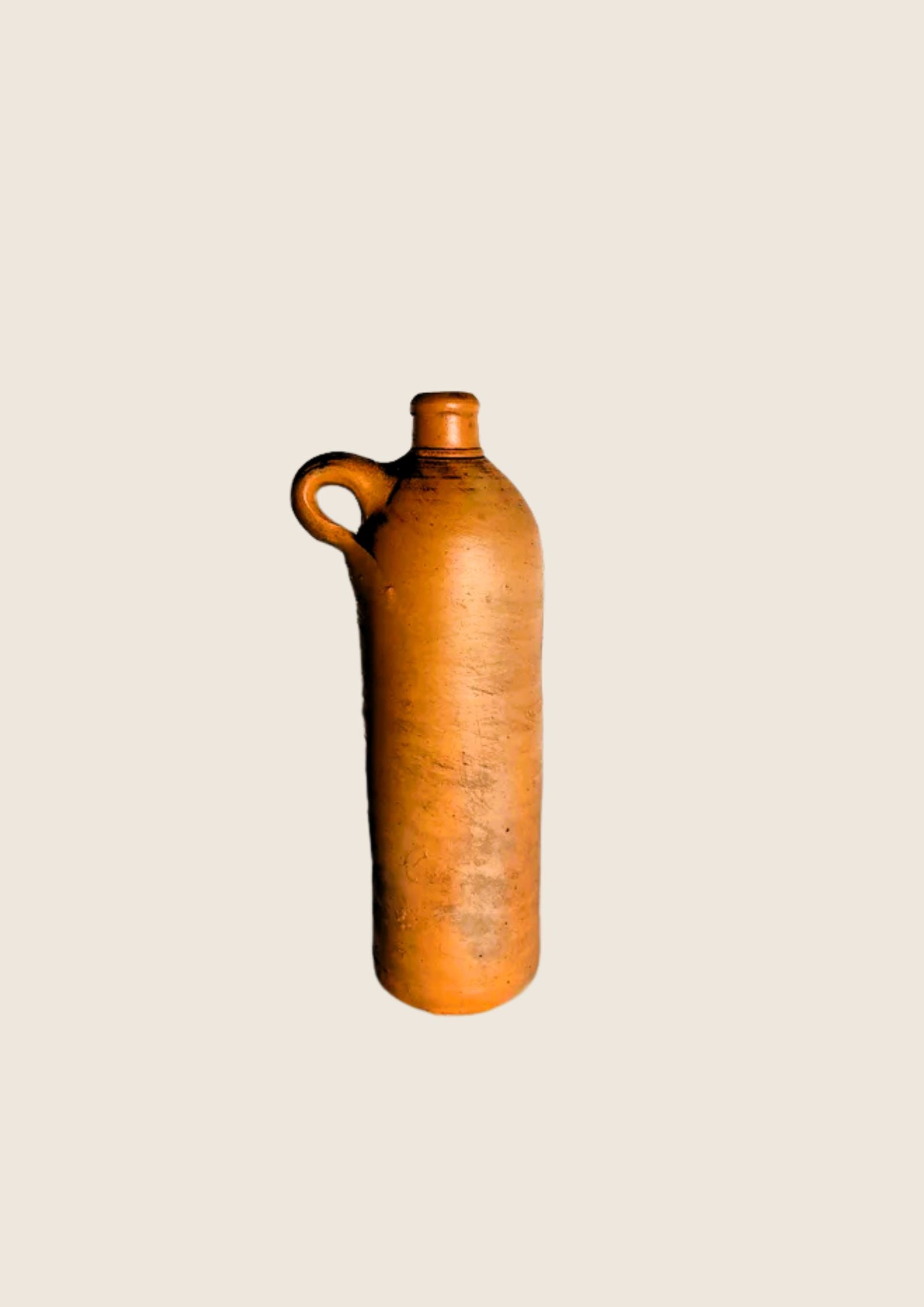 Bouteille Selters Antique en Grès Brun – Sceau "Schwalheim" (1860-1900) 29 cm - LVR