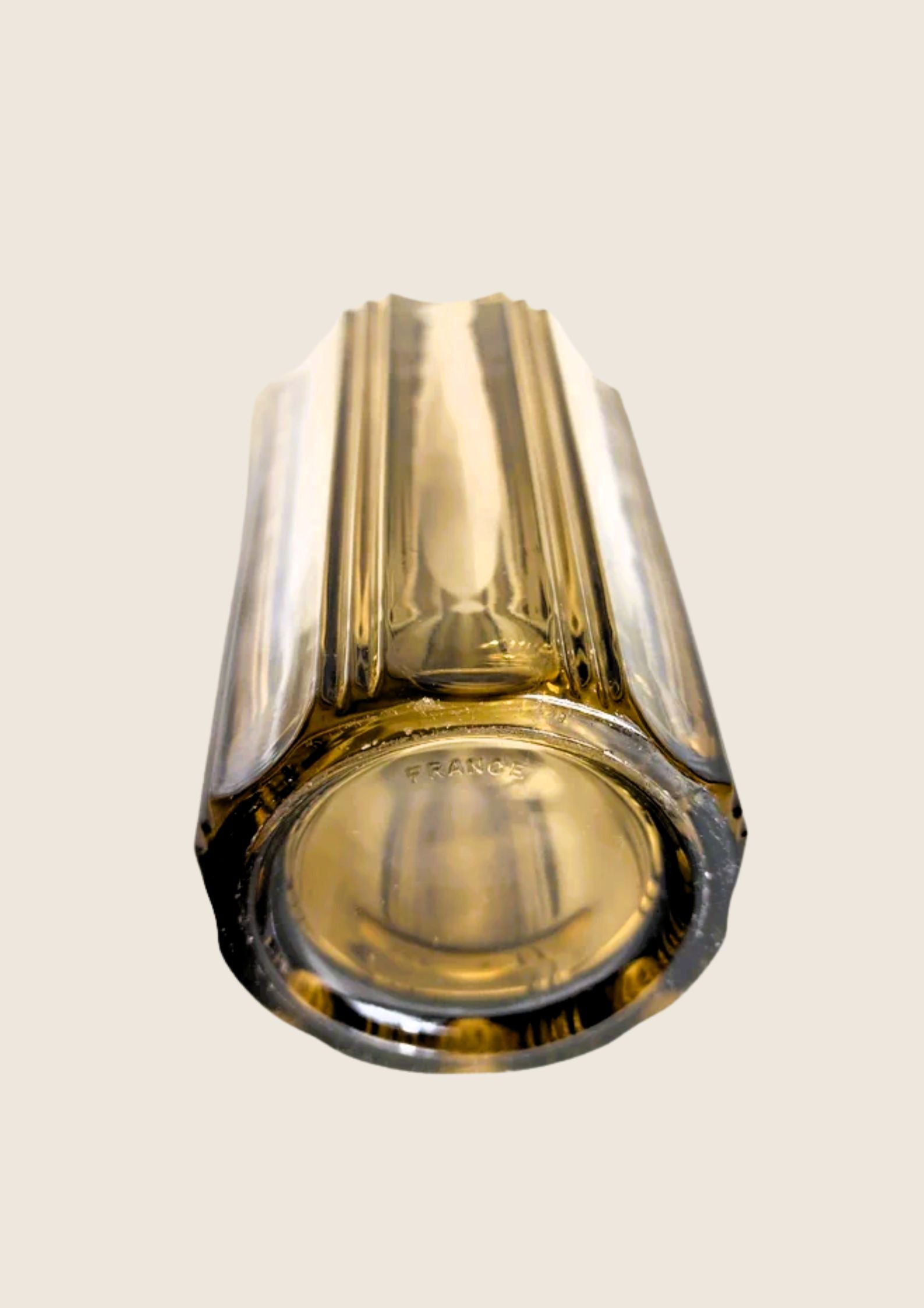 Vase Plissé en Verre Fumé – Design Français (Vintage 70s) - LVR