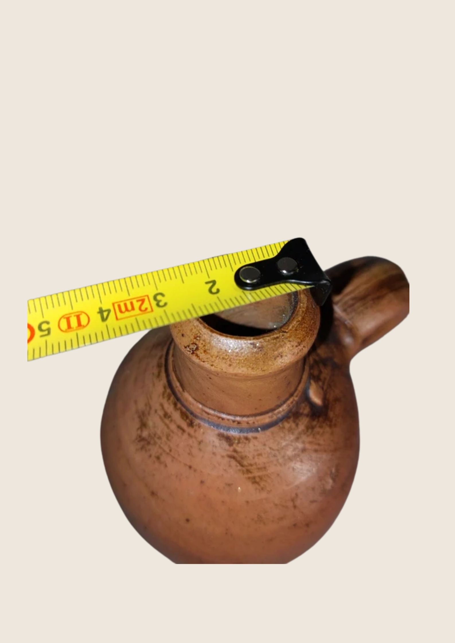 Bouteille Selters Antique en Grès Brun – Sceau "Schwalheim" (1860-1900) 29 cm - LVR