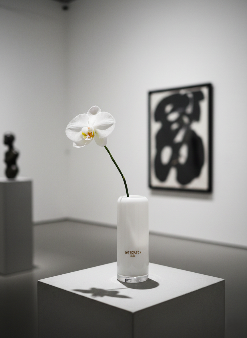 Vase Cylindre Blanc Memo Paris - Porcelaine Luxe - Décoration Minimaliste Haute Parfumerie - 16cm - LVR