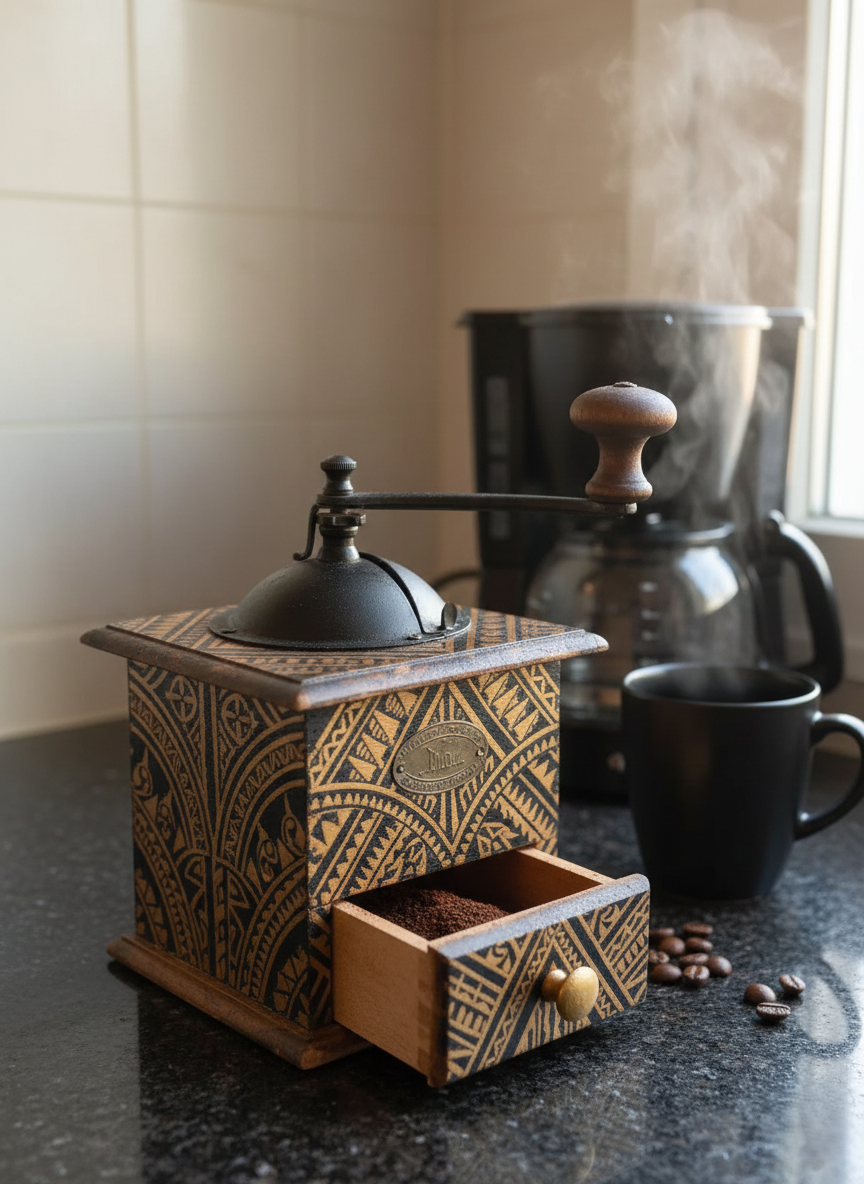 Véritable Moulin à Café Peugeot Frères – Bois Massif Valentigney (Vintage) - LVR