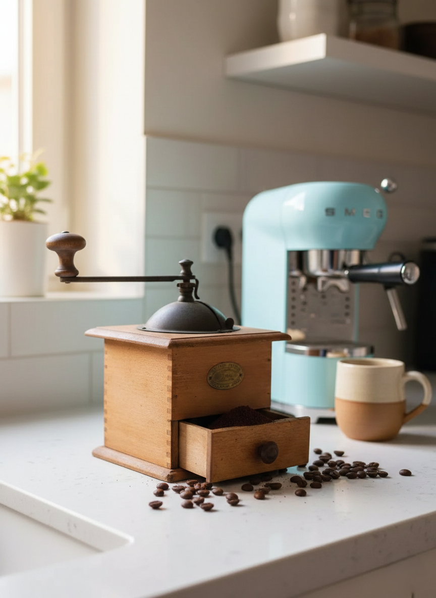 Véritable Moulin à Café Peugeot Frères – Bois Massif Valentigney (Vintage) - LVR