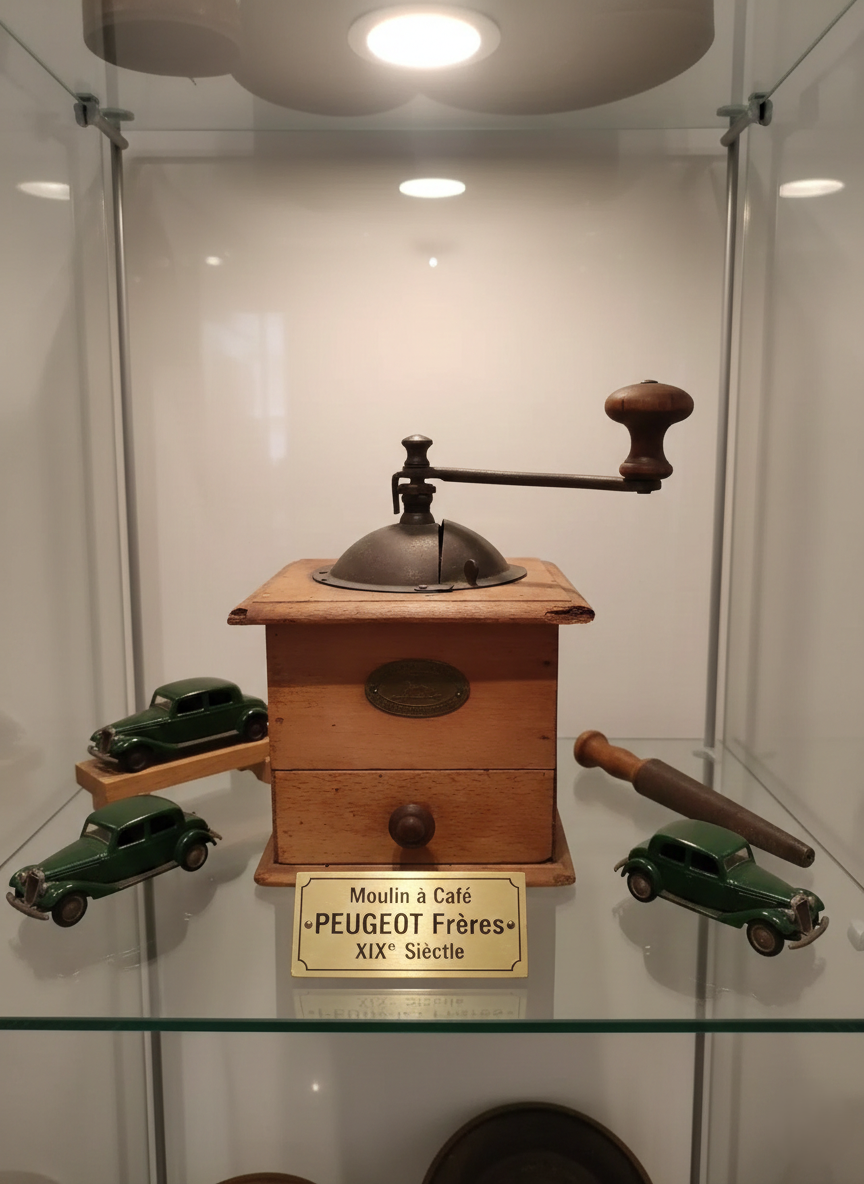 Véritable Moulin à Café Peugeot Frères – Bois Massif Valentigney (Vintage) - LVR