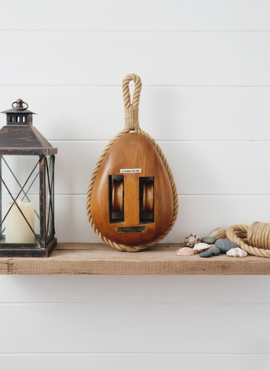 Poulie de Marin Vintage : "Le Verdon-sur-Mer" & J. Seagram – Esprit Yacht Club ⚓️ - LVR