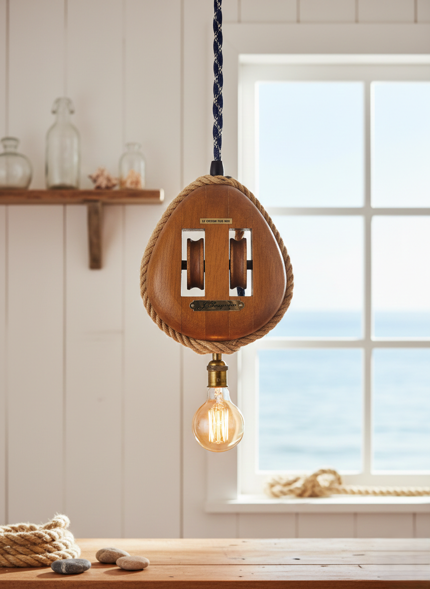Poulie de Marin Vintage : "Le Verdon-sur-Mer" & J. Seagram – Esprit Yacht Club ⚓️ - LVR