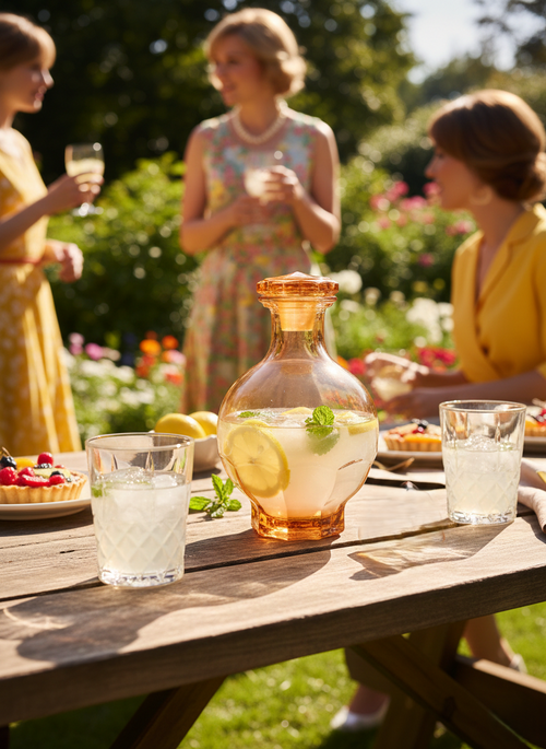 Carafe "Apricot Sunset" : La Douceur du Verre Rose-Orangé (60-70's) - LVR