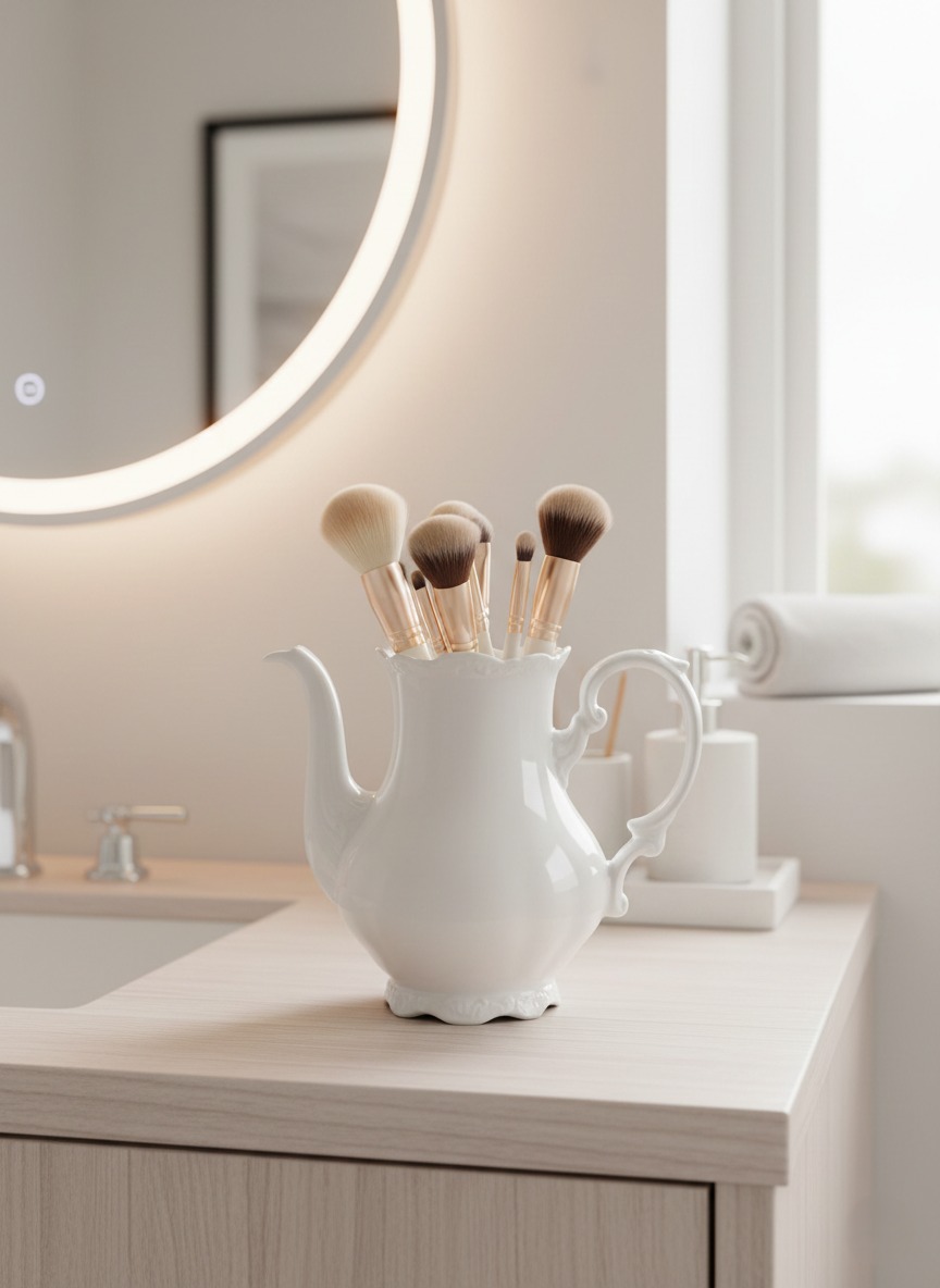 Cafetière Vintage en Porcelaine Blanche Bavaria – Élégance Minimaliste (Années 70) - LVR