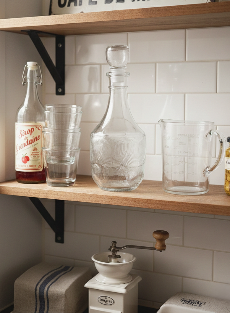 Carafe de Table Vintage : Verre Gravé "France" (Années 50-60) 🇫🇷 - LVR