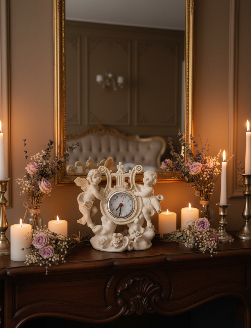 Pendulette "Chérubins Musiciens" : L'Esprit Louis XVI et Shabby Chic - LVR
