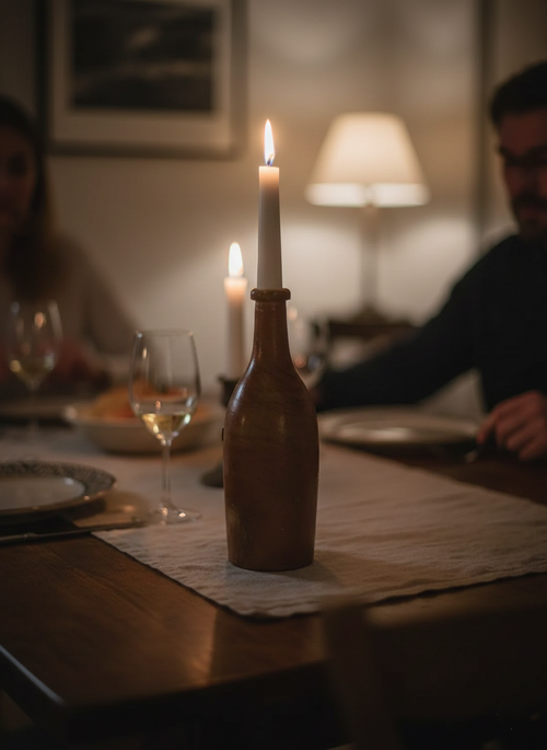 Bouteille de Cidre Ancienne en Grès – Artisanat Normand (Fin XIXe) - LVR