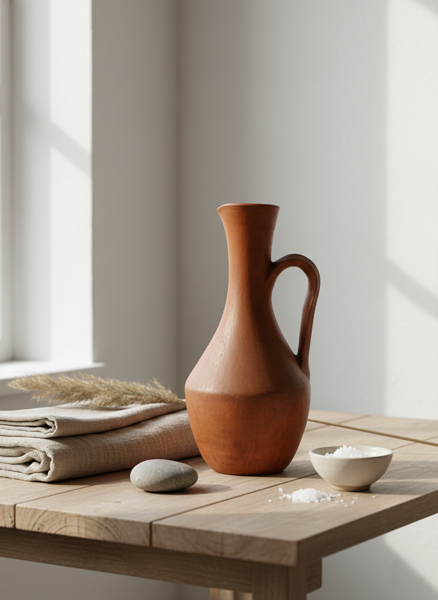 Grande Cruche Anthropomorphe en Terre Cuite – Artisanat XIXe Siècle - LVR