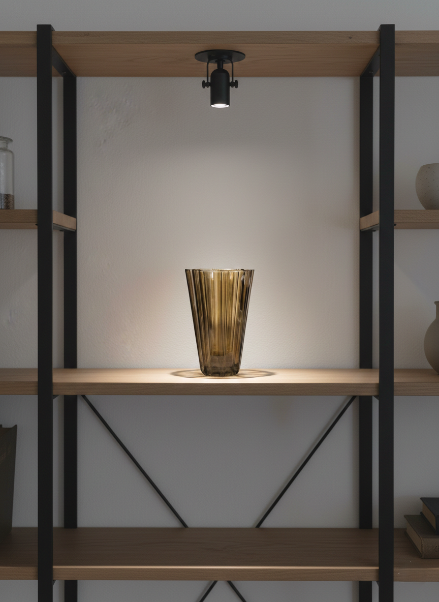 Vase Plissé en Verre Fumé – Design Français (Vintage 70s) - LVR