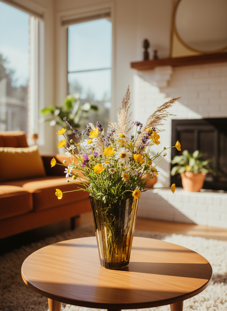 Vase Plissé en Verre Fumé – Design Français (Vintage 70s) - LVR