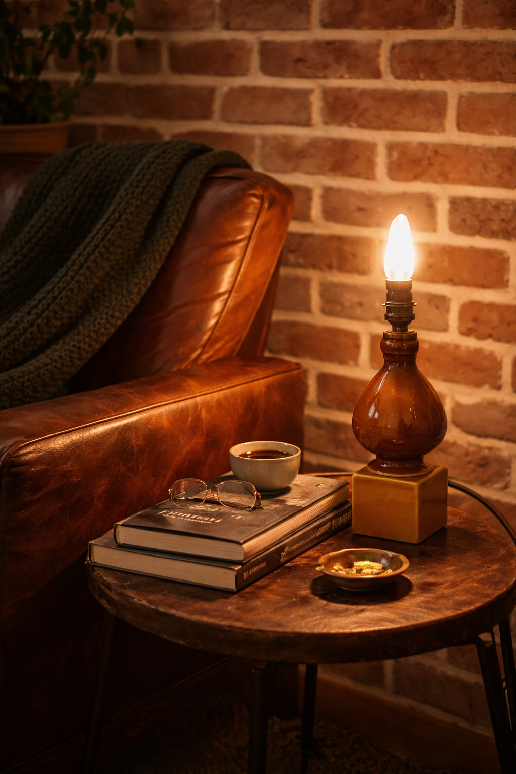 Paire de Pieds de Lampe Vallauris : Céramique Brune & Esprit 70s