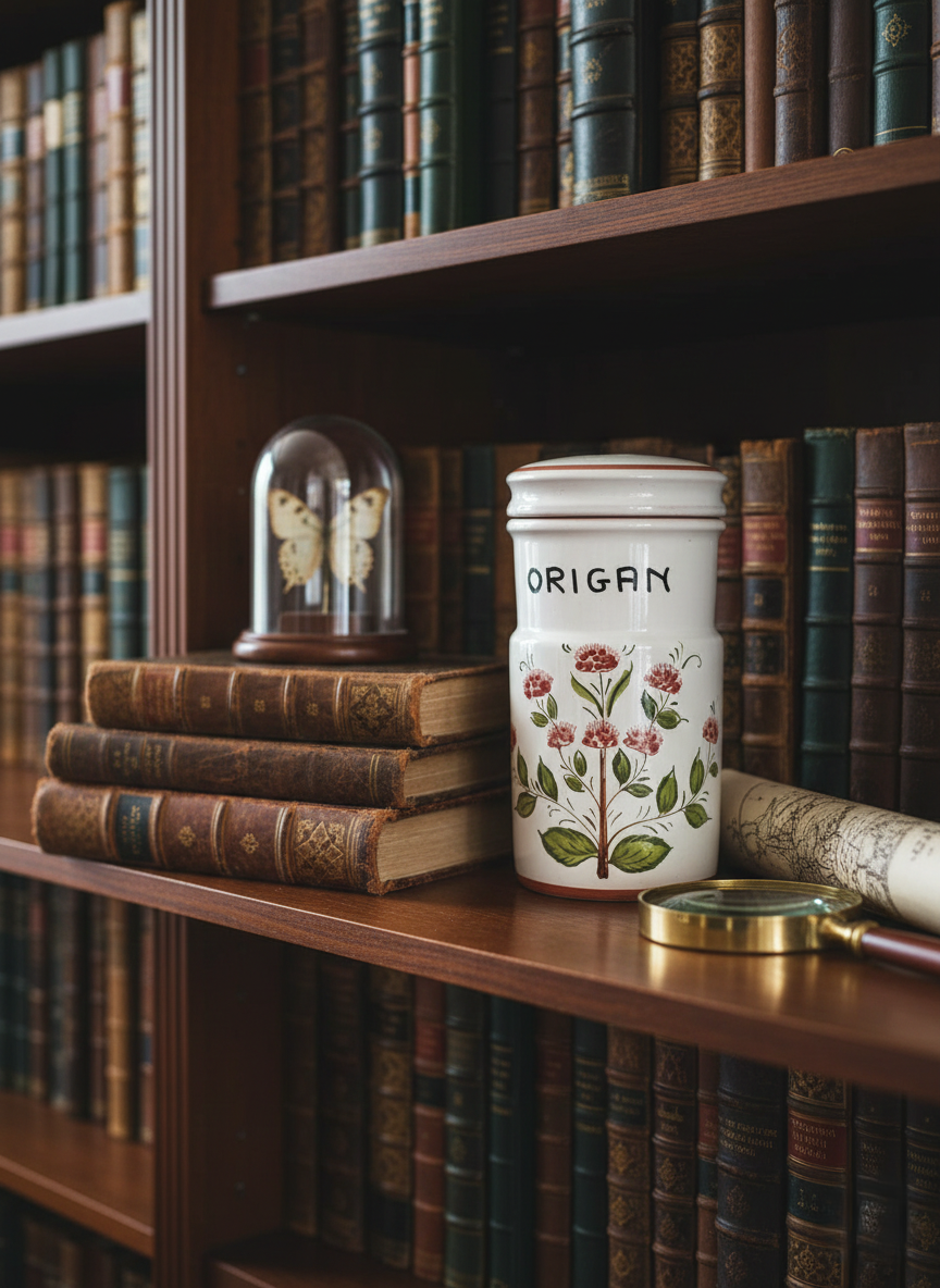 Authentique Pot d'Apothicaire "Origan" – Made in Italy (Années 40) - LVR