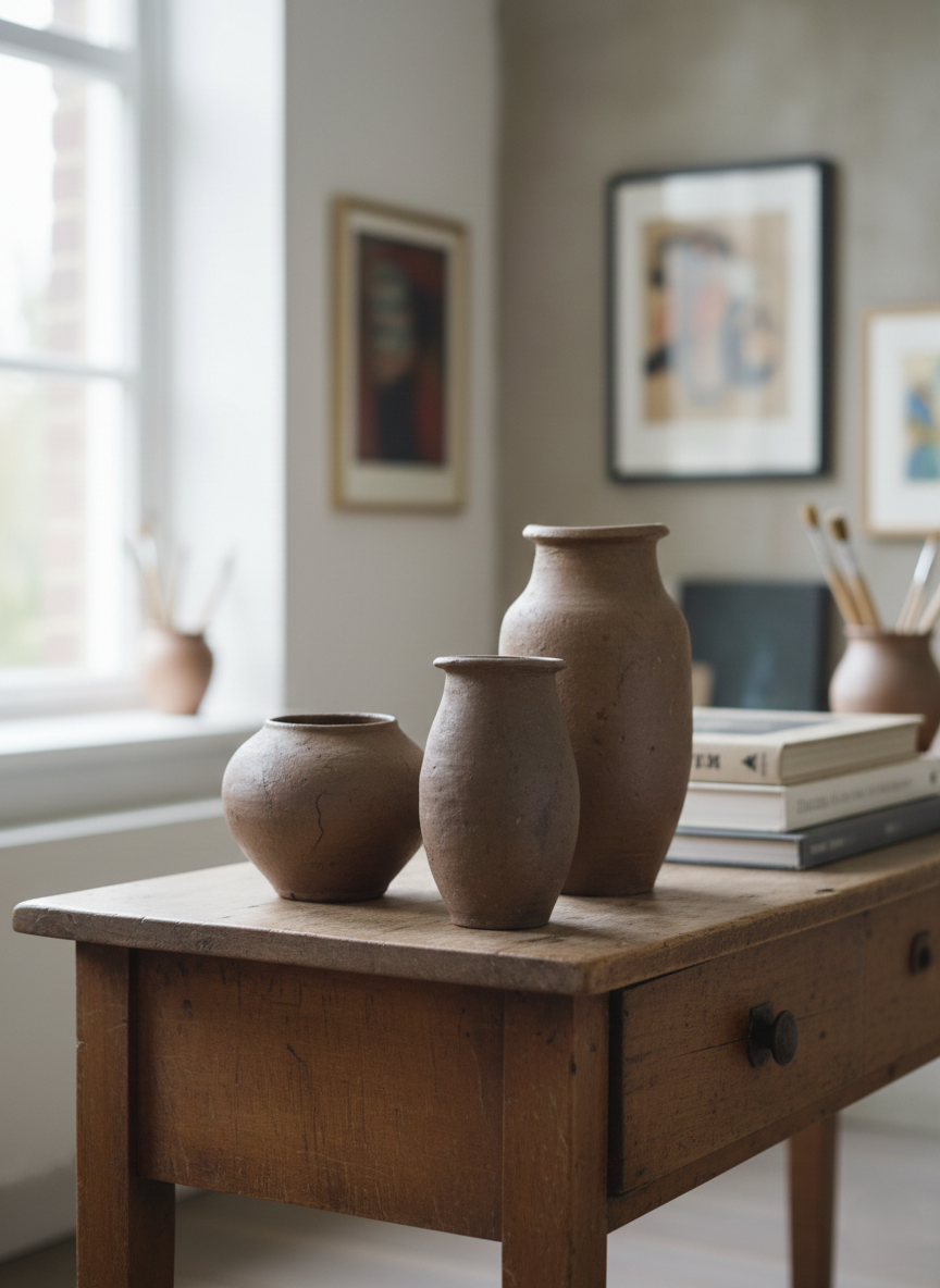 Petit Vase en Grès Artisanal : Beauté Brute & Wabi-Sabi (Années 60-70) - LVR