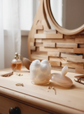 Pot en Opaline Rose Nude : Élégance Boudoir & Art Déco (Années 40-50) - LVR