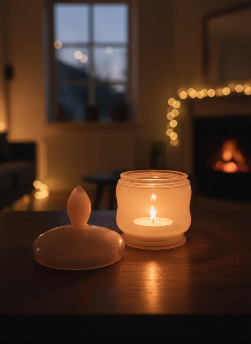 Pot en Opaline Rose Nude : Élégance Boudoir & Art Déco (Années 40-50) - LVR