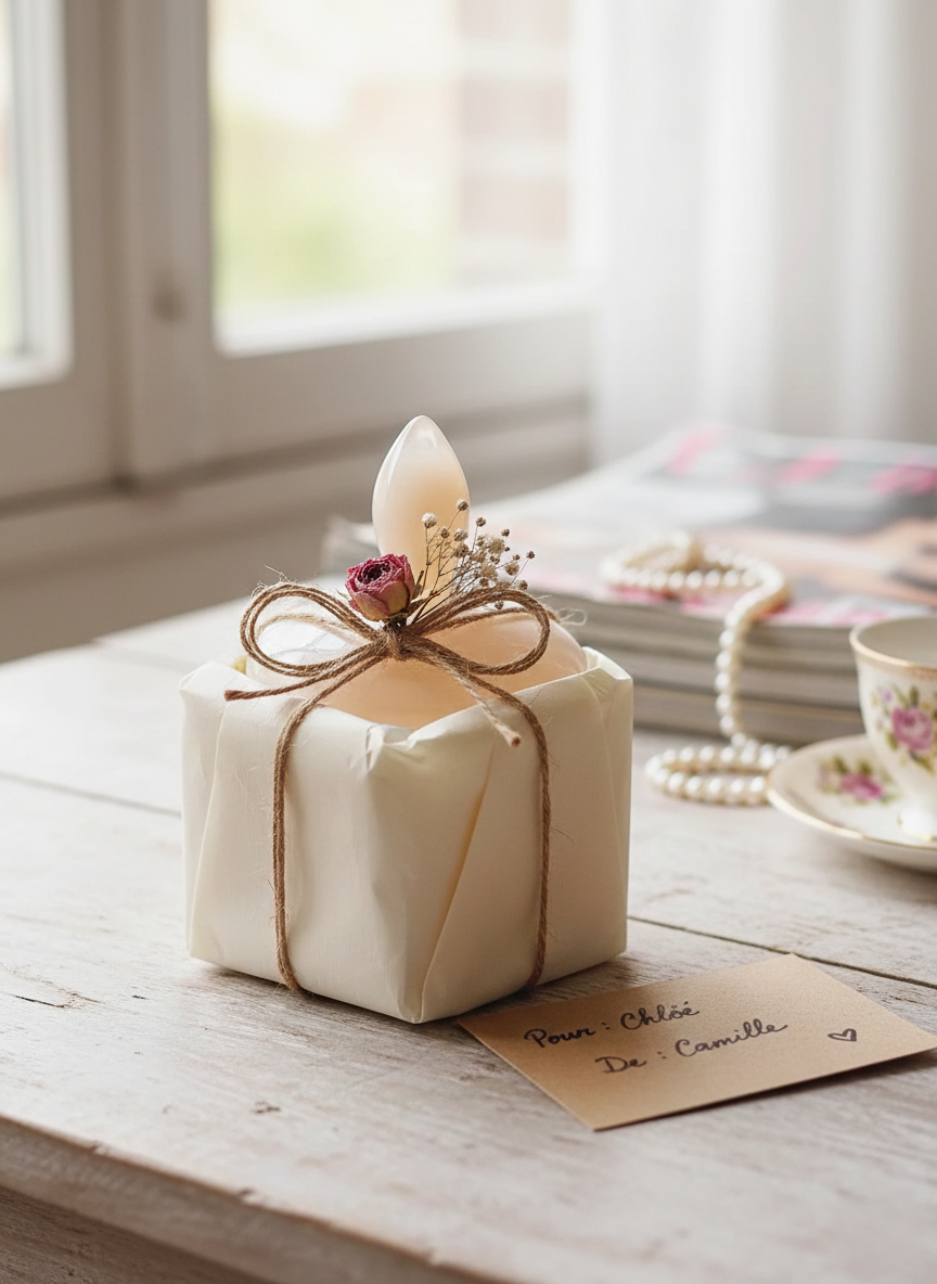 Pot en Opaline Rose Nude : Élégance Boudoir & Art Déco (Années 40-50) - LVR
