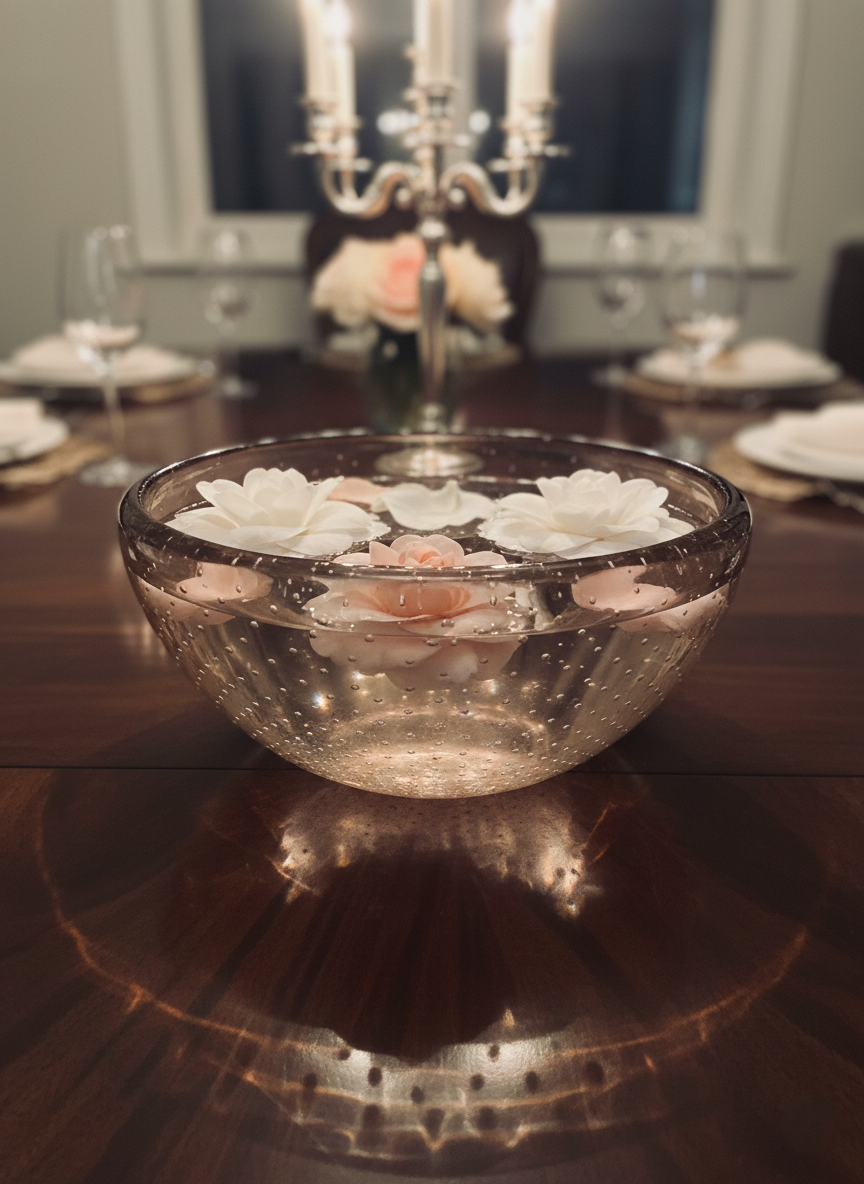 Le Joyau des Tsars : Coupe Val Saint Lambert en Cristal Bullé Rose (3,3 kg) - LVR