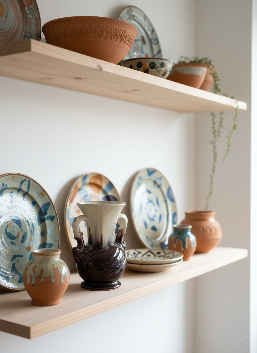 Duo de Vases Vallauris – Céramique Émaillée & Nuances Organiques (Vintage 60s) - LVR
