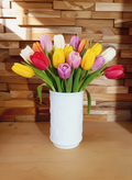 Vase en Verre Opale "Tulipes en Relief" : Éclat et Romantisme Vintage🌷 - LVR